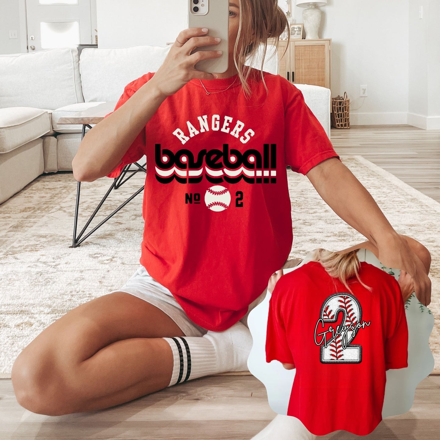 Custom Rangers Baseball