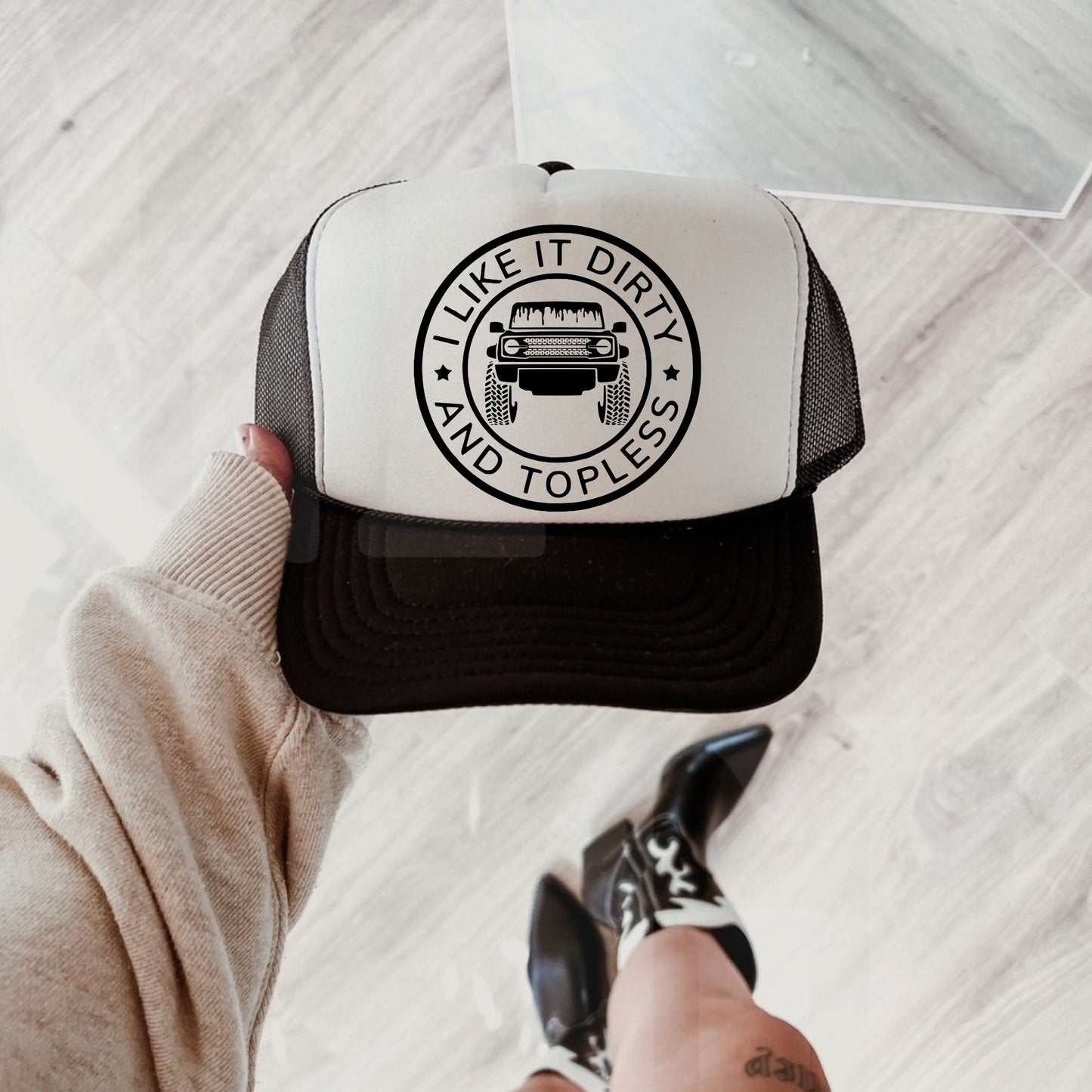 I Like it Dirty and Topless Trucker Hat