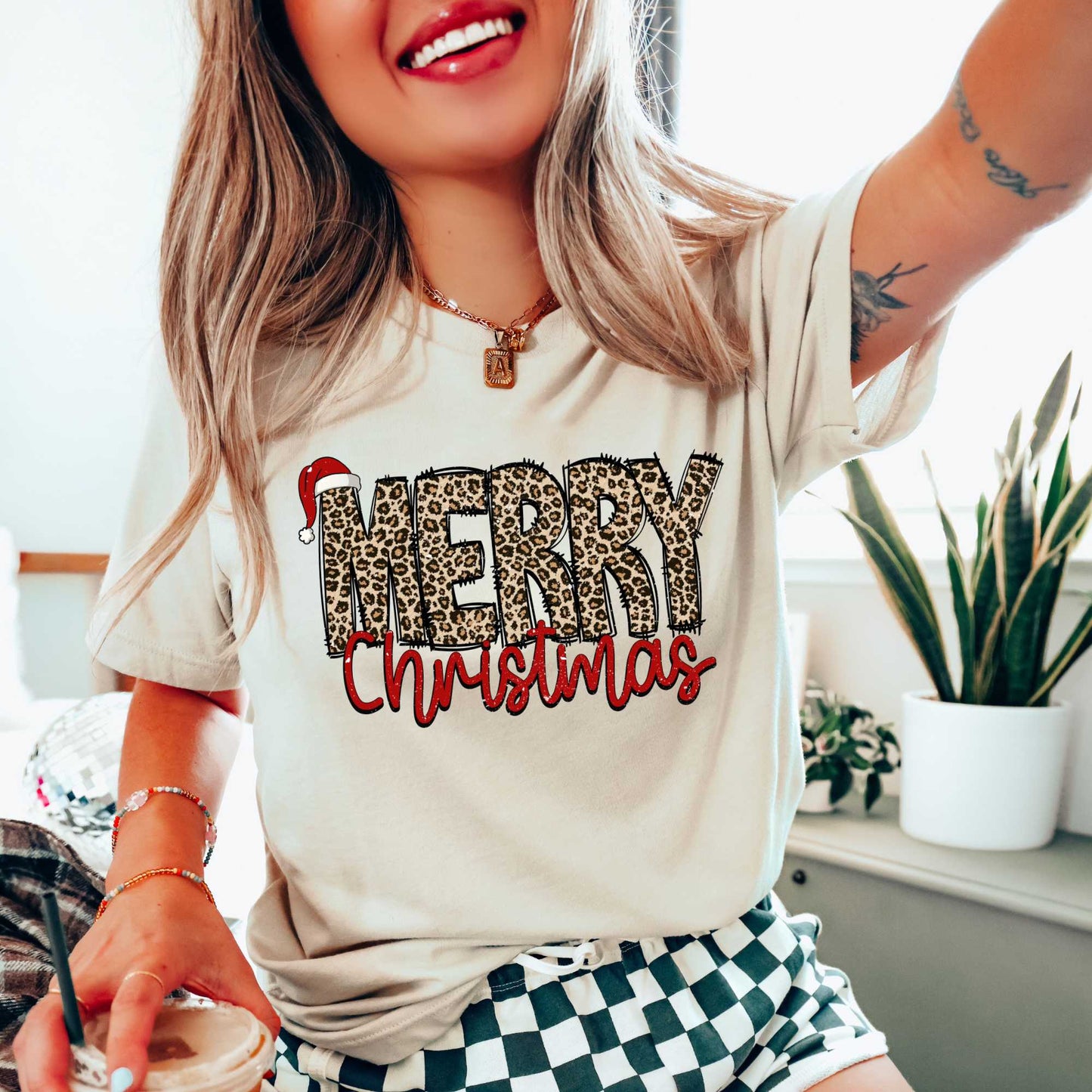 Leopard Print Merry Christmas