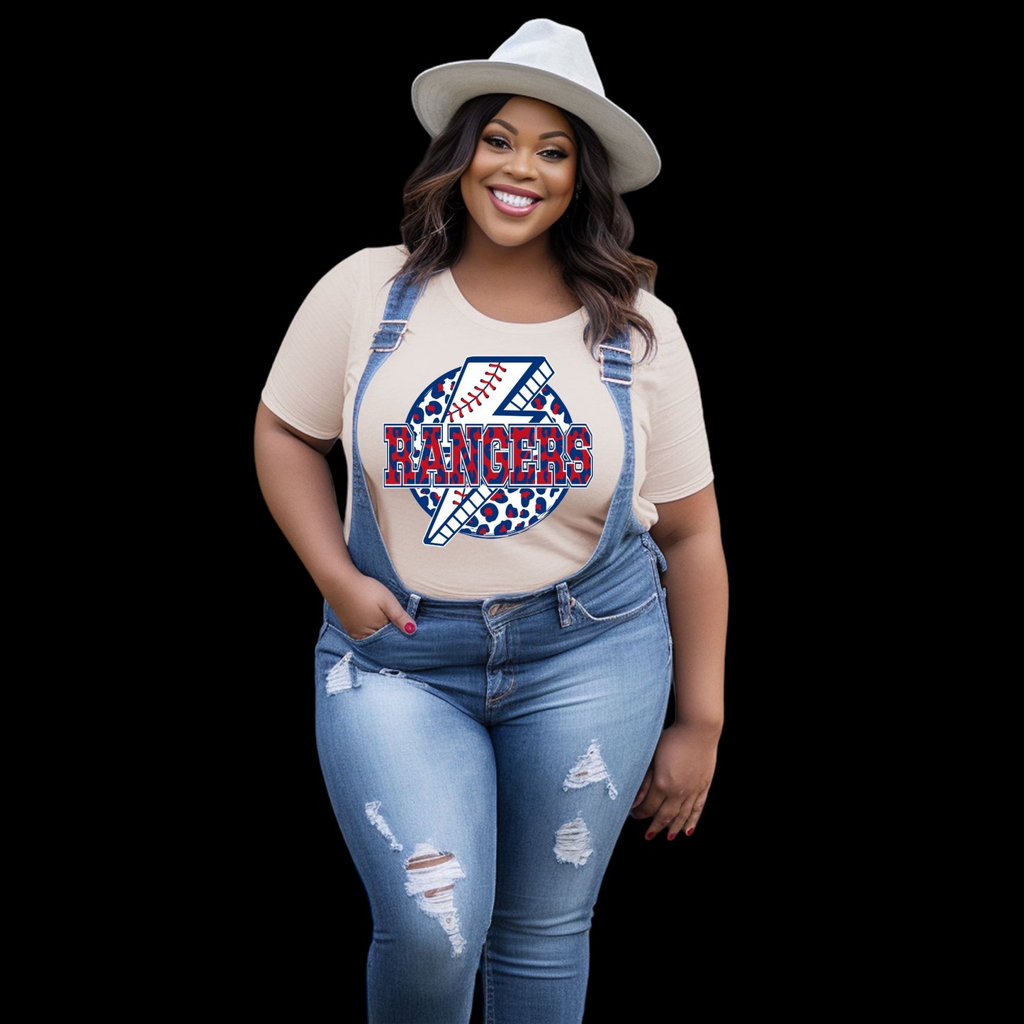 Leopard Print with Lightning Bolt Rangers T-Shirt