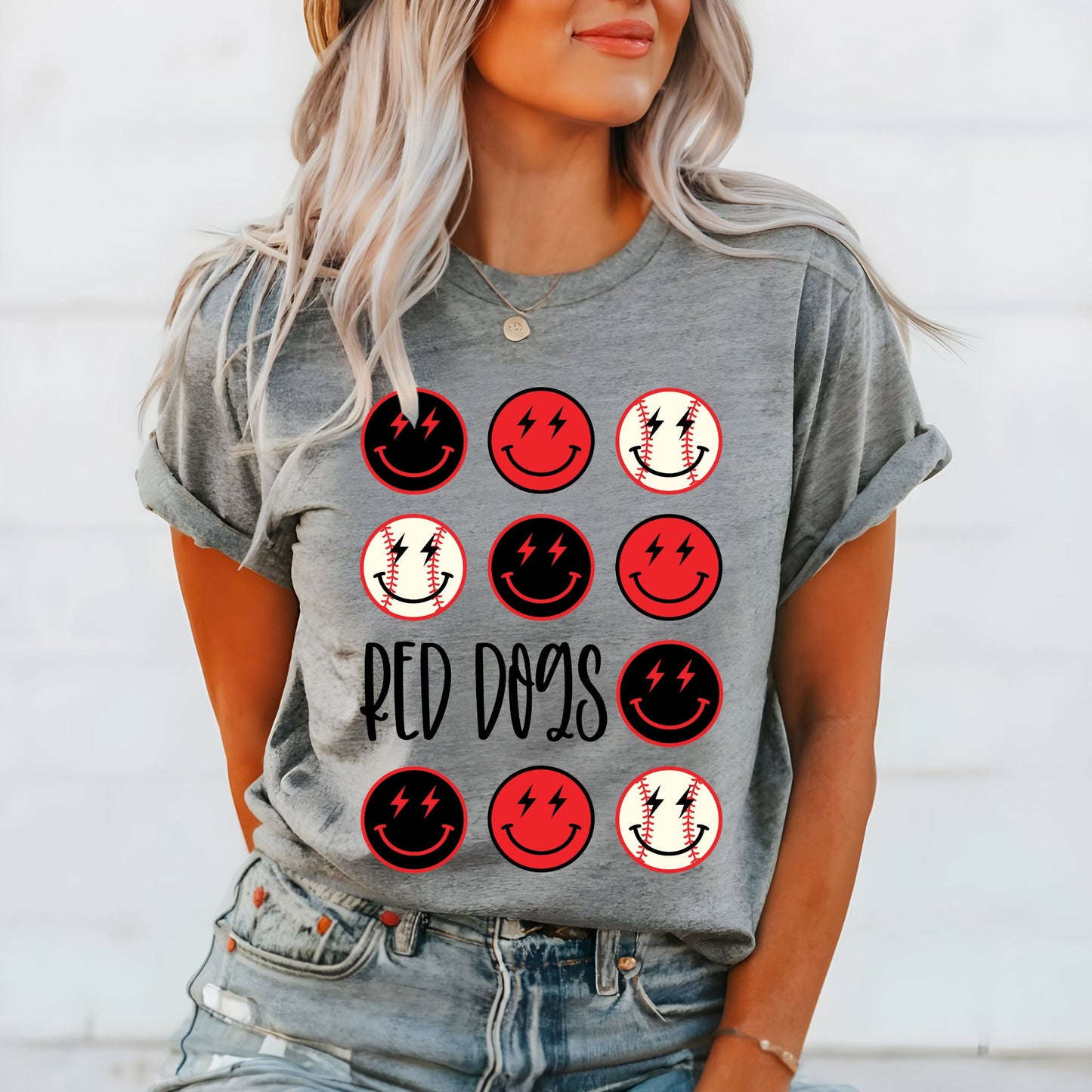 Red Dogs Smiley's T-Shirt