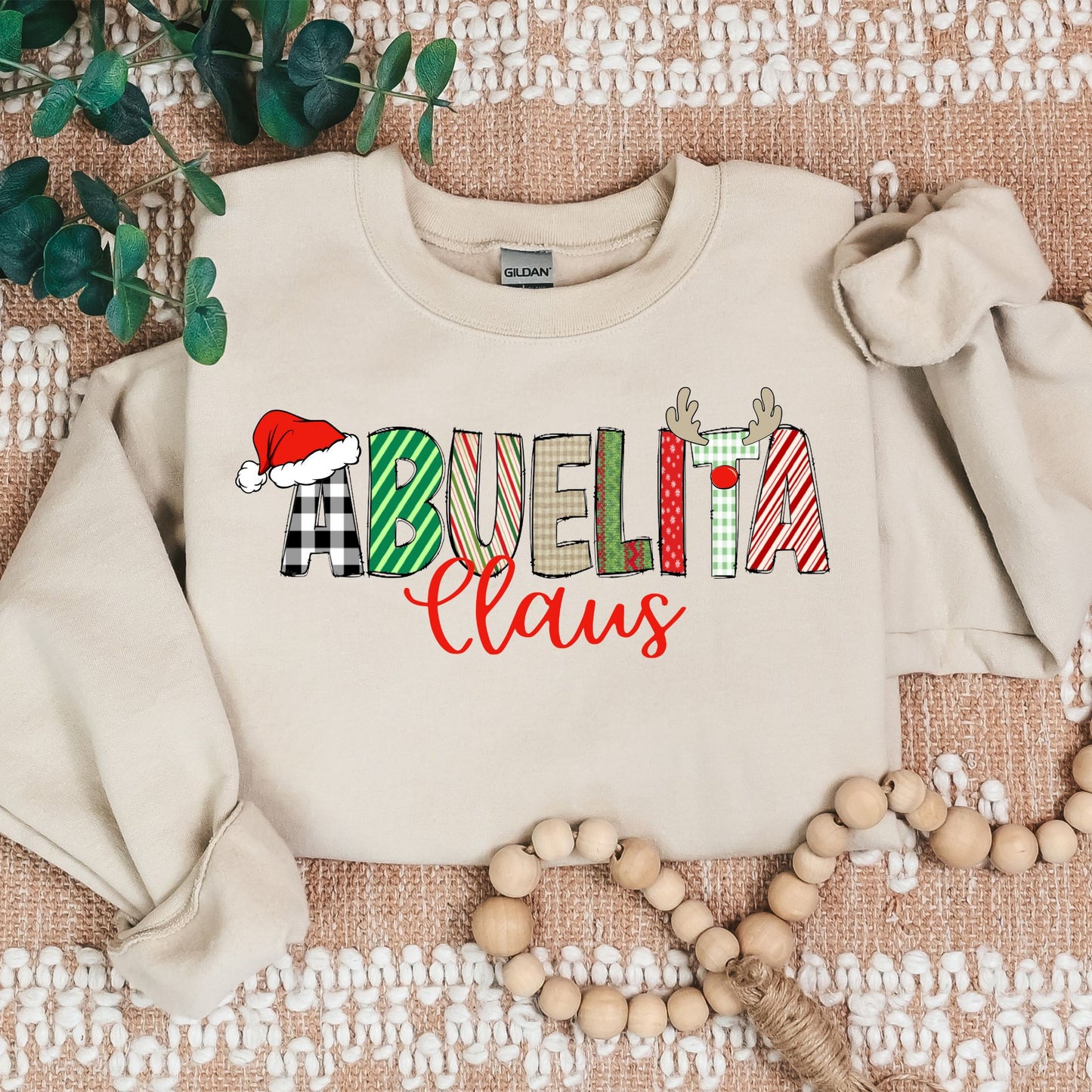 You Choose {Grandma Name} Claus Crewneck Sweatshirt