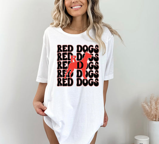 Red Dogs Stacked Bubble with Dog