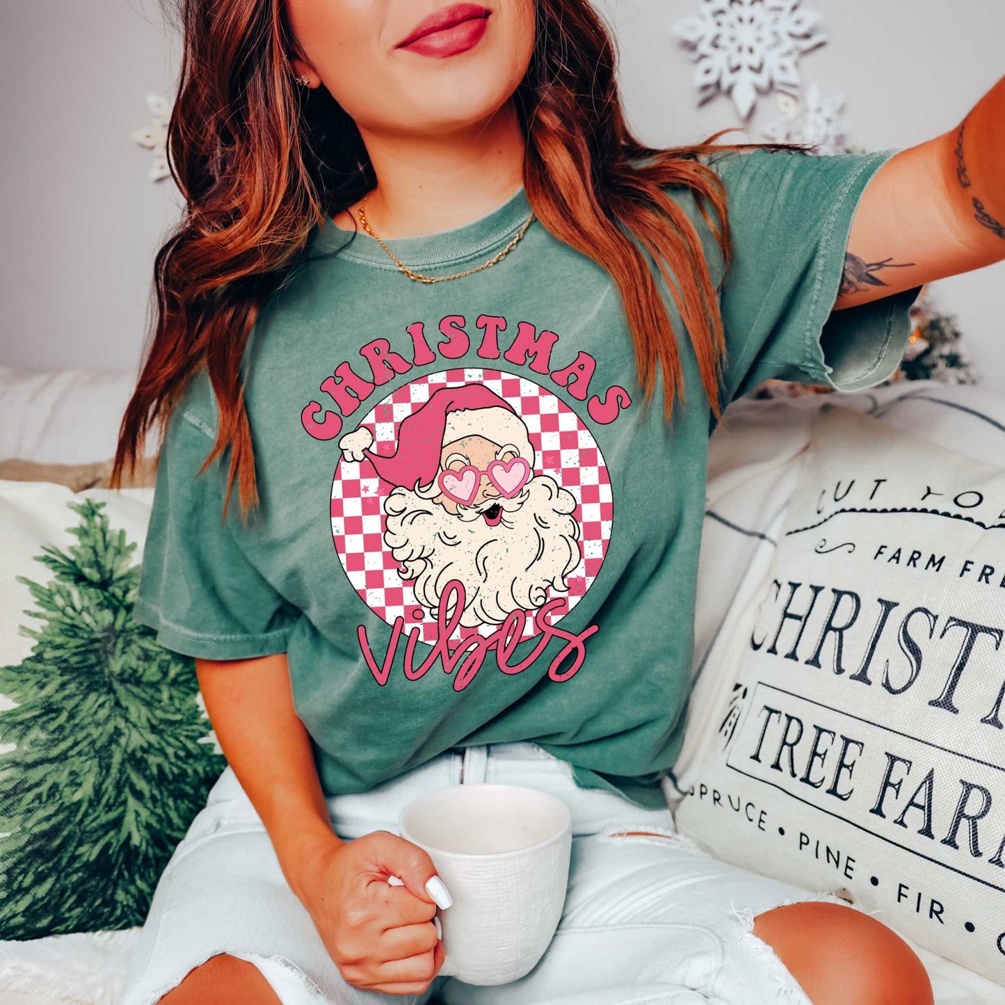 You Choose Design-Pink Christmas T-Shirt