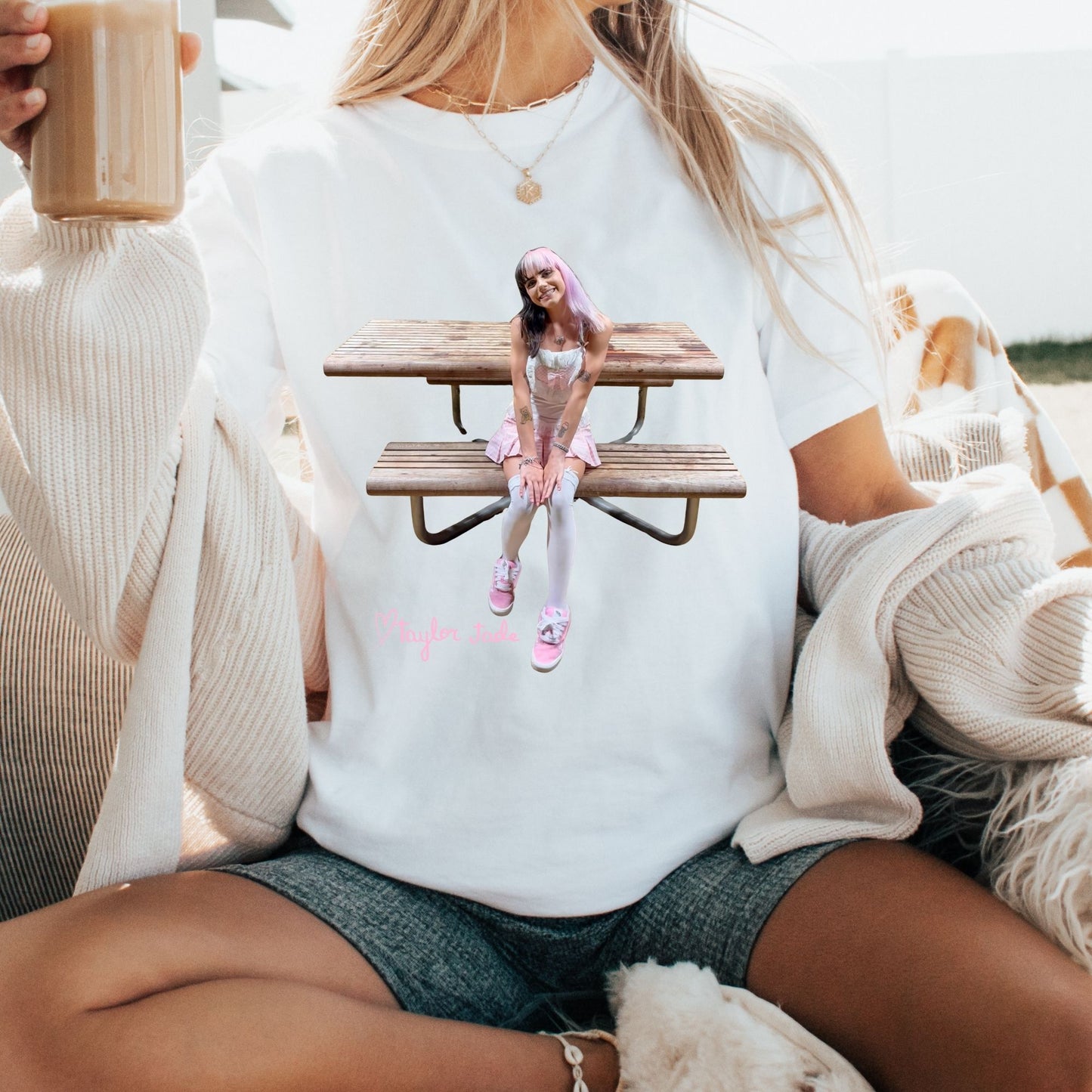 Taylor Jade Picnic Bench Pic T-Shirt