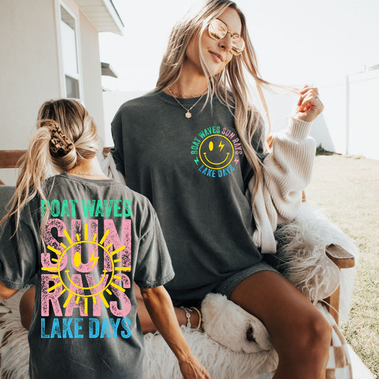 Boat Waves Sun Rays Lake Days