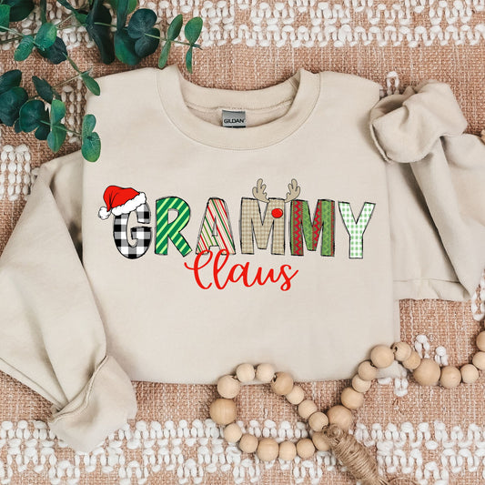 You Choose {Grandma Name} Claus Crewneck Sweatshirt