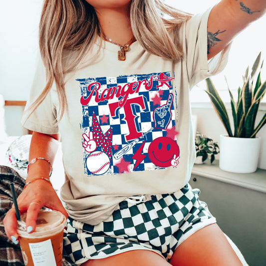 Retro Checkerboard Rangers T-Shirt