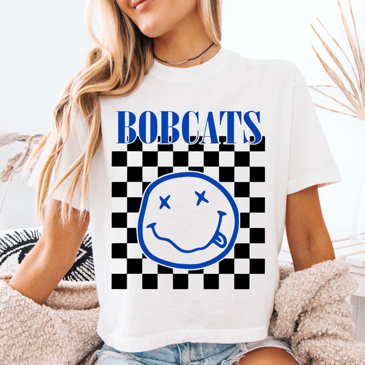 Bobcats Checkered Smiley