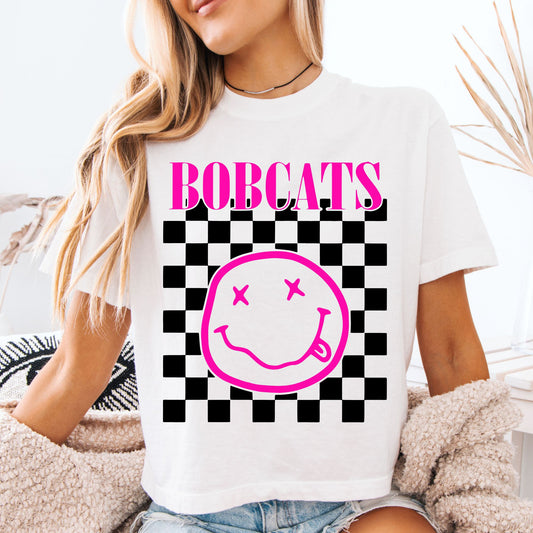 Bobcats Checkered Smiley