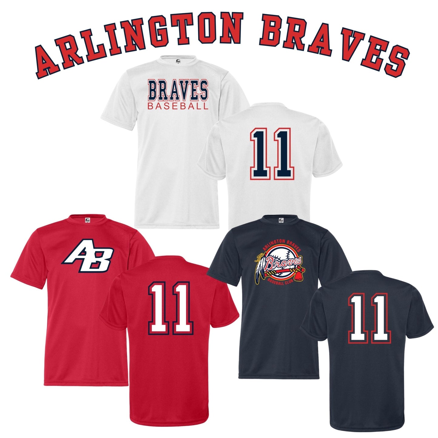 Braves Baseball T-Shirt Bundle