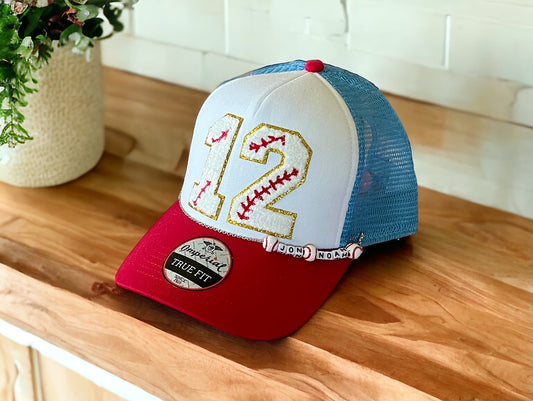 Texas Tide Custom Hat with Number and Chain with Name