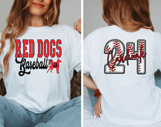 Red Dogs Baseball Custom T-Shirt
