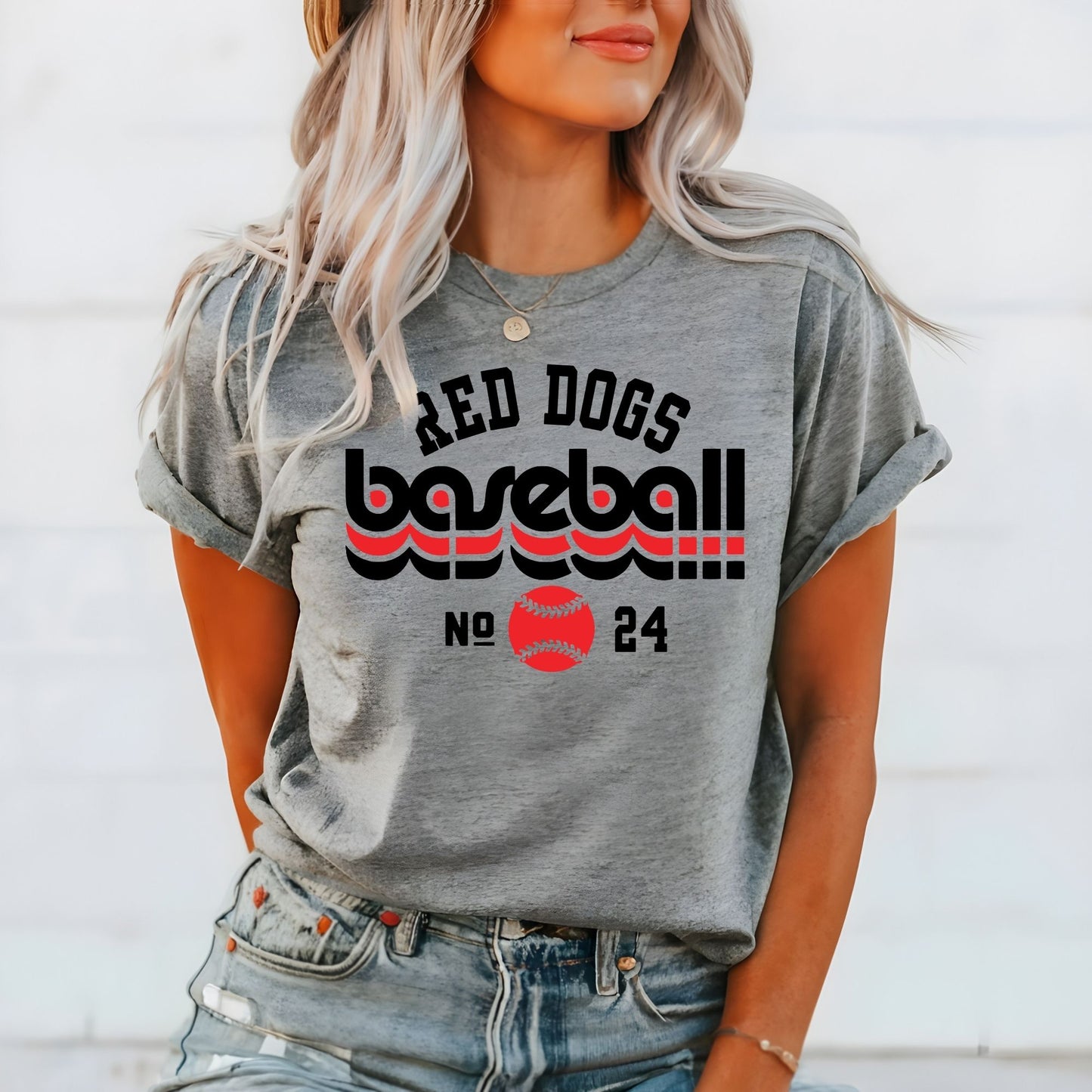 Red Dogs Baseball Custom T-Shirt