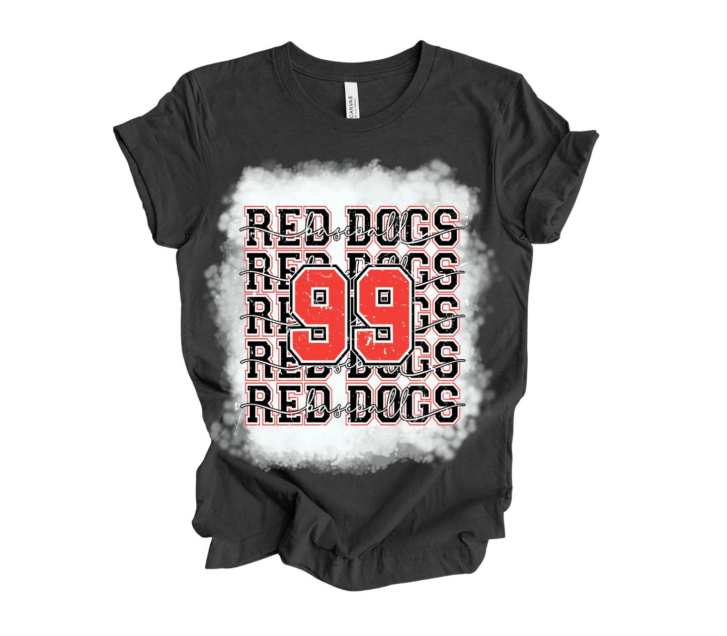 Red Dogs YOU CHOOSE Design Bleached & Sublimated T-Shirts