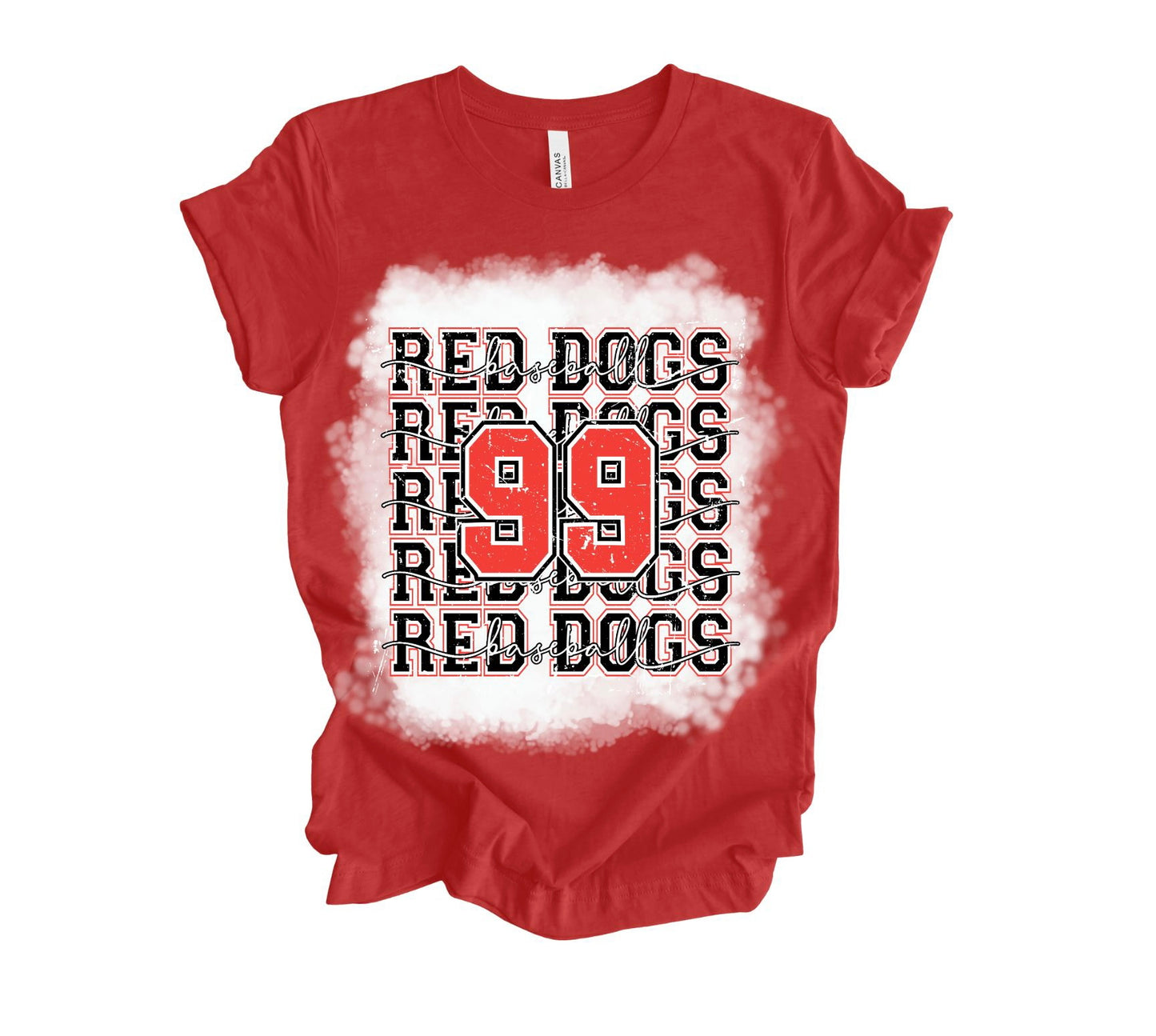 Red Dogs YOU CHOOSE Design Bleached & Sublimated T-Shirts