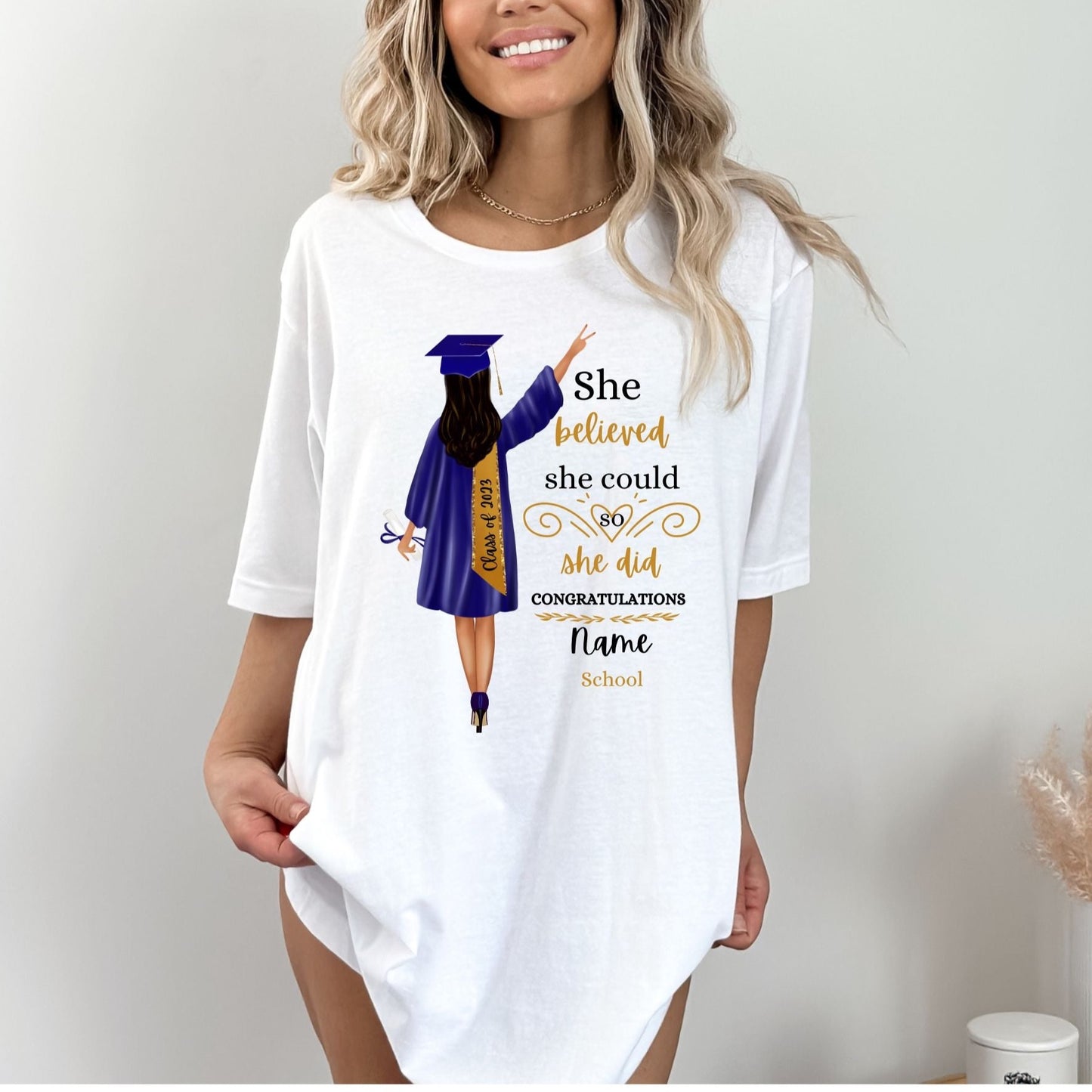 Custom Graduation Girl T-Shirt