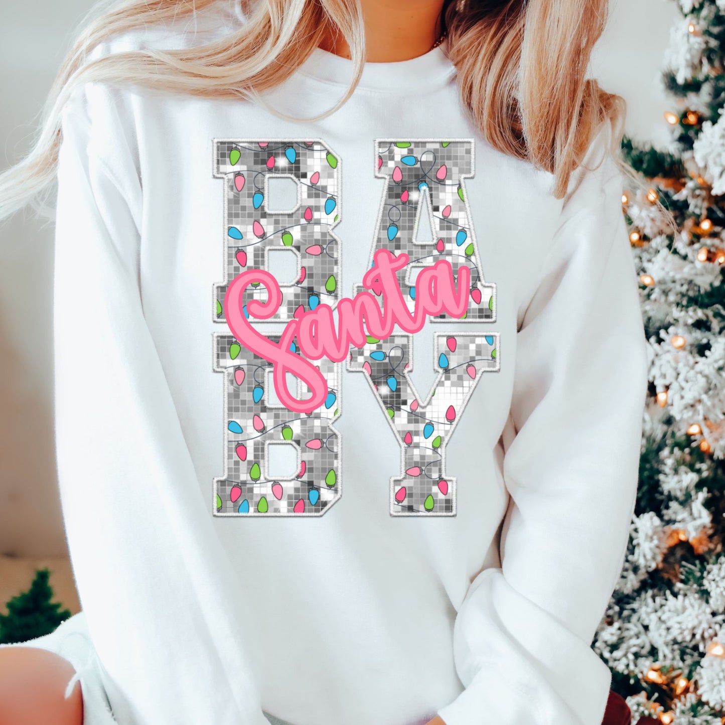 Disco Santa Baby Crewneck