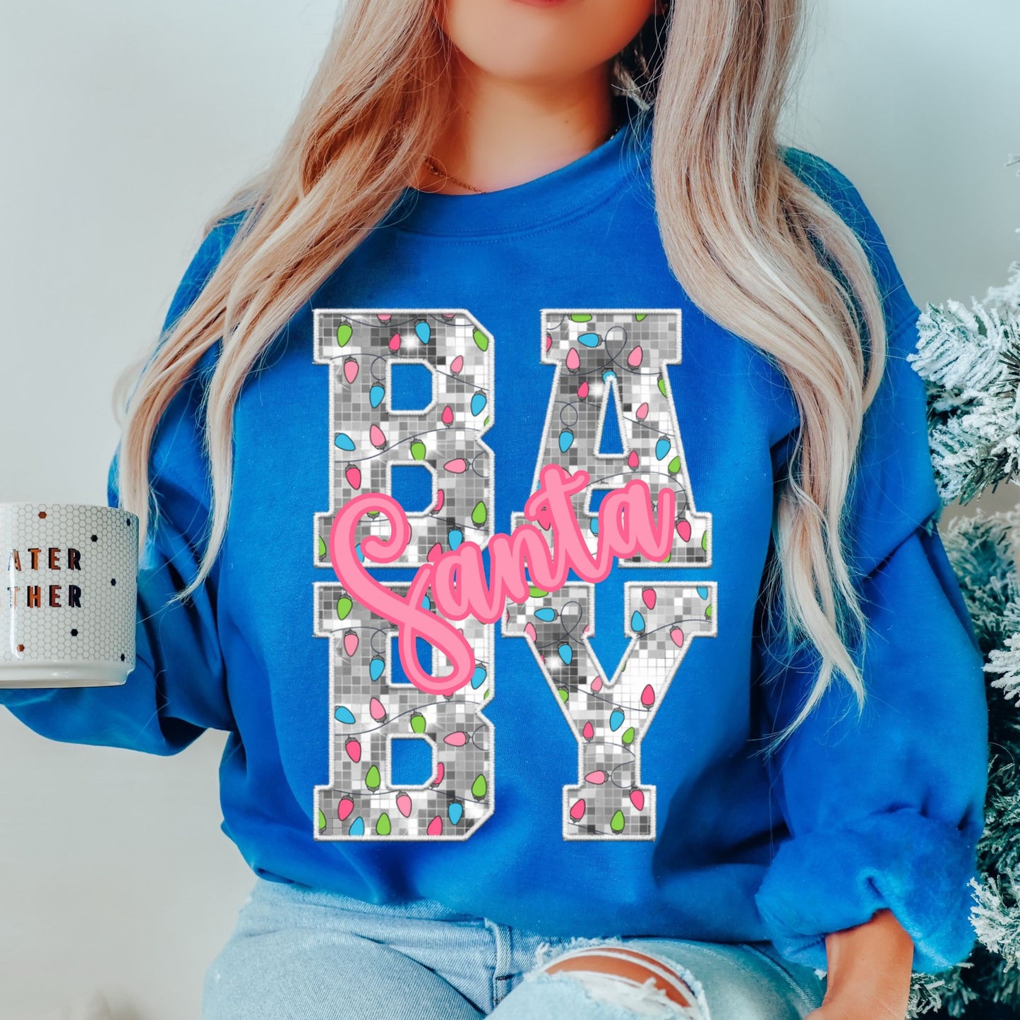 Disco Santa Baby Crewneck