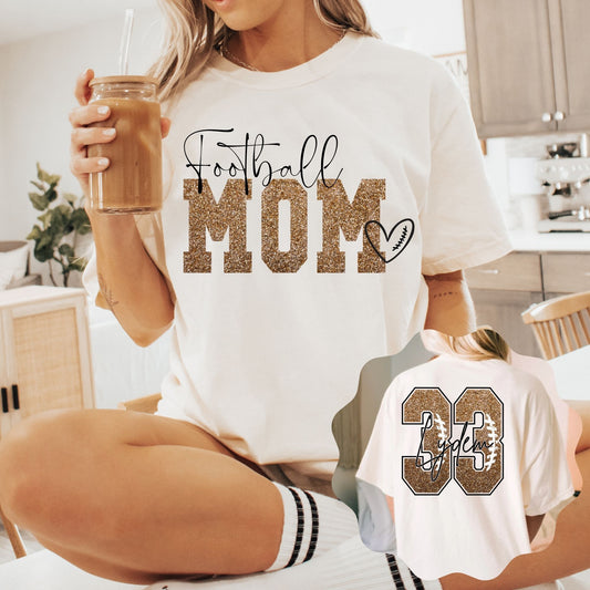 Custom Football Mom T-Shirt