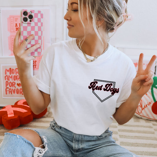 Red Dogs Pocket Tee