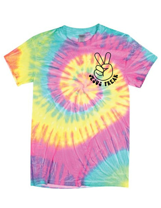 Peace Sign Jesus Freak Tie Dye T-Shirt