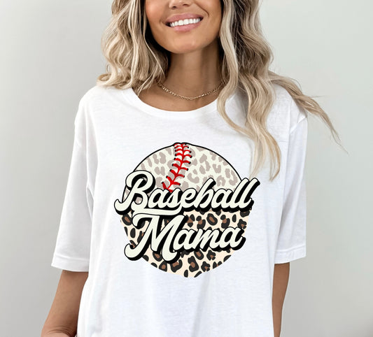 Baseball Mama w/ Leopard T-Shirt