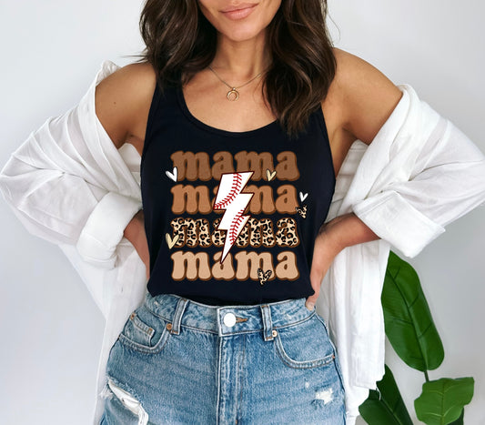 Stacked Mama Baseball Tank