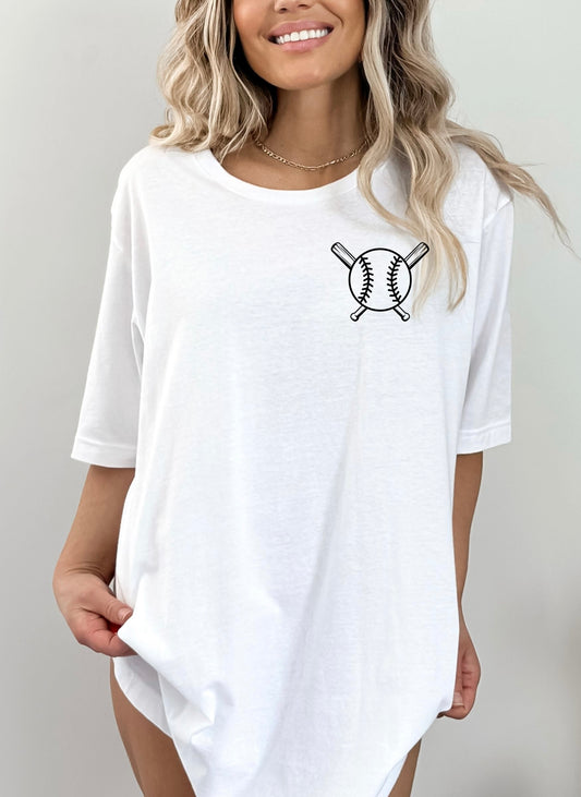 Summer Nights Ballpark Lights w/front Pocket T-Shirt