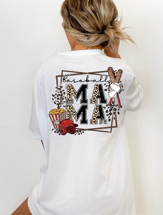 Baseball Mom Front Pocket w/Back design